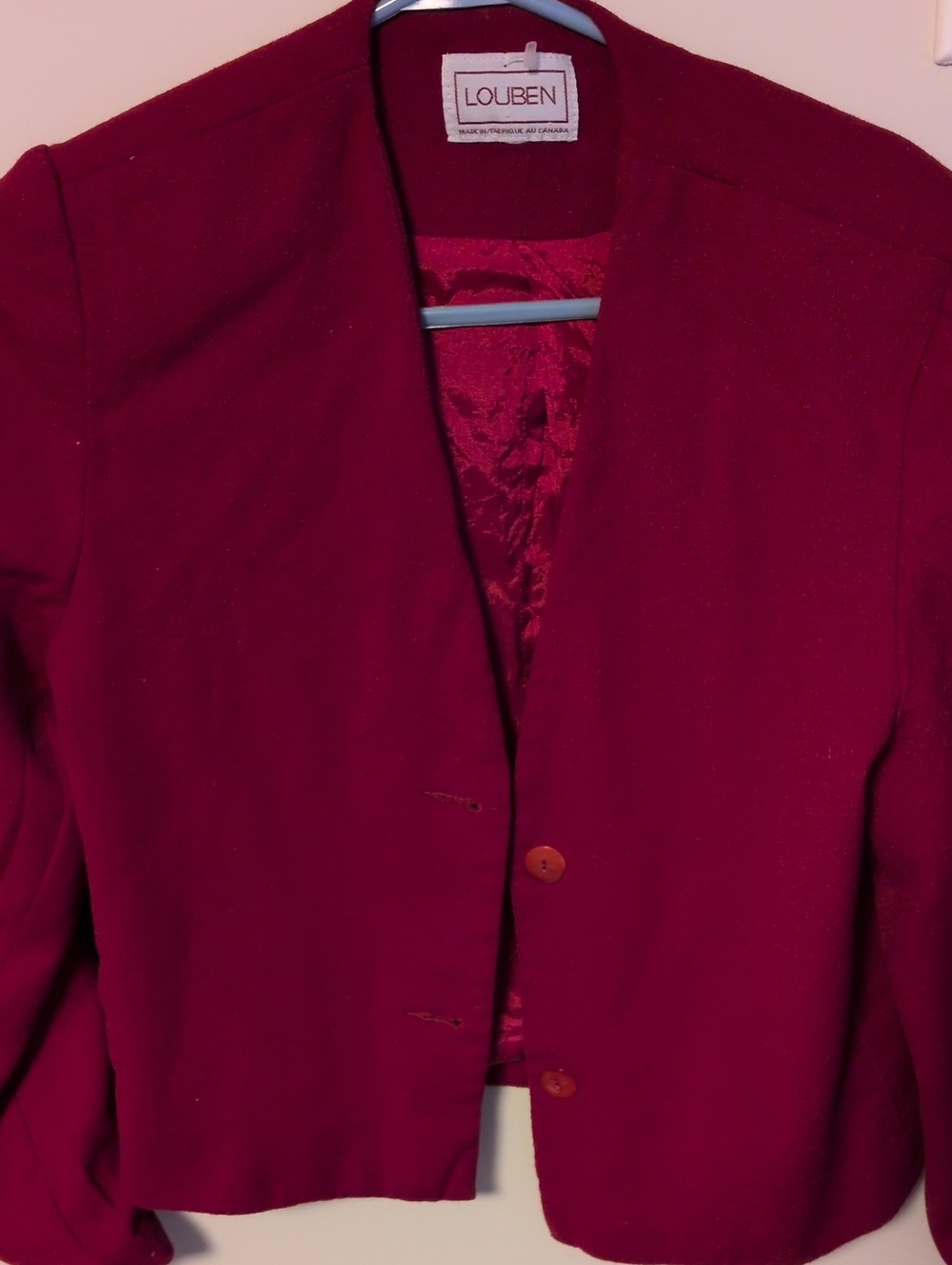 Women's Cranberry Red Blazer Jacket